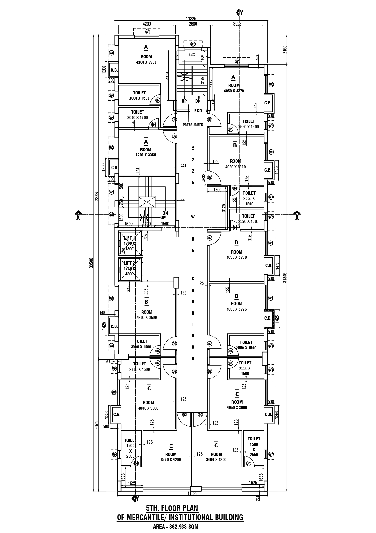 3rd, 4th, 5th Floor Plaza Plan